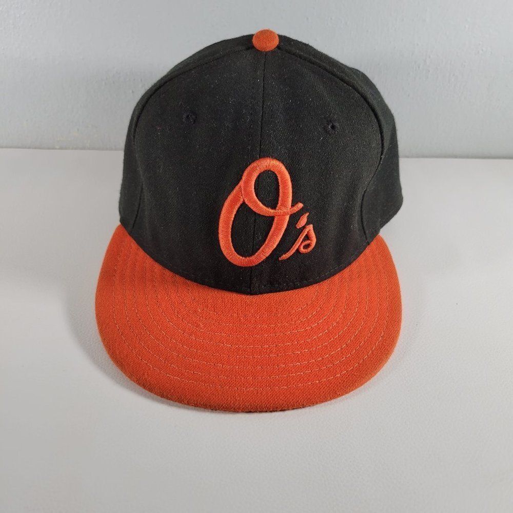 Baltimore Orioles Fitted Hat Black Orange Size 7.5
